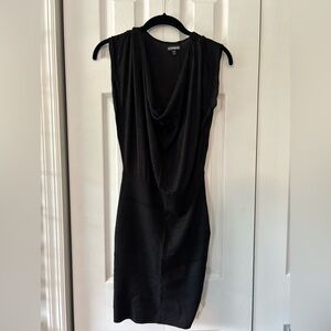 Cowlneck Dress Bkack